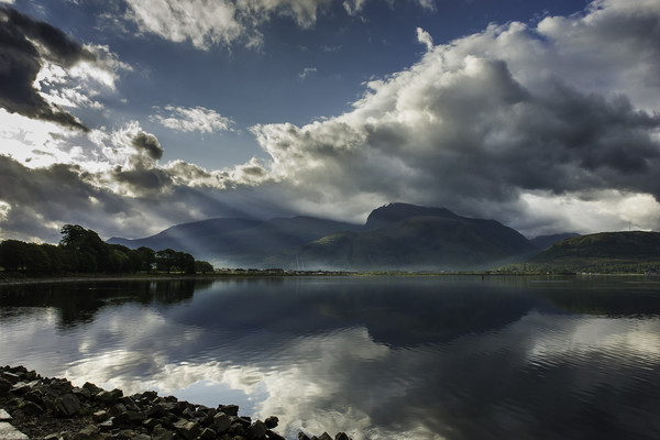 Ben Nevis from Corpach Picture Board by Andrew Sharpe