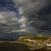 Buy canvas prints of Whitby, East Cliff by Andrew Sharpe