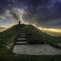 Buy canvas prints of St. Michael's Tower on Glastonbury Tor by Andrew Sharpe