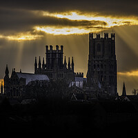 Buy canvas prints of Ely Cathedral, from Roswell Pits, Cambridgeshire by Andrew Sharpe