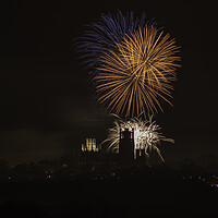 Buy canvas prints of Ely Firework Display, 2017 by Andrew Sharpe