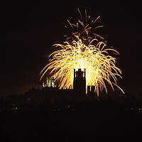 Buy canvas prints of Ely Firework Display, 2017 by Andrew Sharpe