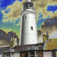 Buy canvas prints of Southwold lighthouse, Suffolk by Andrew Sharpe