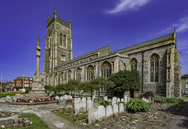 The Parish Church and St Martin's, Cromer, Norfolk Picture Board by Andrew Sharpe