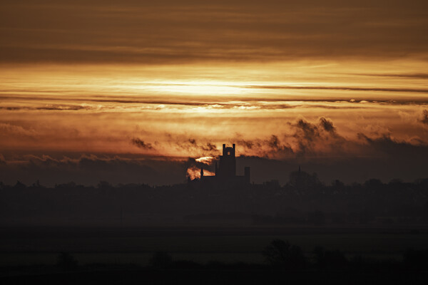 Dawn over Ely, 23rd February 2021 Picture Board by Andrew Sharpe