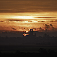 Buy canvas prints of Dawn over Ely, 23rd February 2021 by Andrew Sharpe