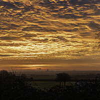 Buy canvas prints of Dawn over Ely, 23rd February 2021 by Andrew Sharpe