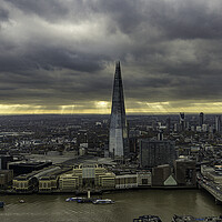Buy canvas prints of The Shard from the Sky Garden, 22nd November 2017 by Andrew Sharpe