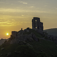 Buy canvas prints of Corfe Castle by Andrew Sharpe