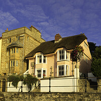 Buy canvas prints of Library Cottage, and Sundial, Marine Parade, Lyme Regis by Andrew Sharpe