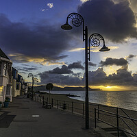 Buy canvas prints of Dawn over Lyme Regis, 29th September 2016  by Andrew Sharpe