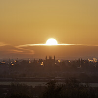 Buy canvas prints of Sunrise over Cambridge, 12th April 2021 by Andrew Sharpe