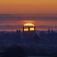 Buy canvas prints of Sunrise over Cambridge, 13th April 2021 by Andrew Sharpe