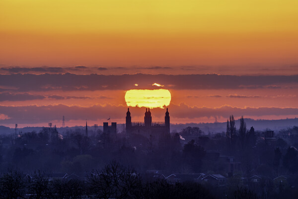 Kings College Chapel at Sunrise Picture Board by Andrew Sharpe