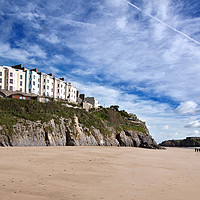 Buy canvas prints of South Beach, Tenby by David Tanner