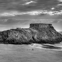Buy canvas prints of St Catherine's Island, Tenby, Pembrokeshire, South by David Tanner