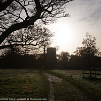 Buy canvas prints of Felbrigg Church In silhouette  by PAUL OLBISON