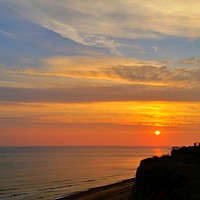 Buy canvas prints of Sunrise over cromer print by PAUL OLBISON
