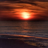 Buy canvas prints of Red sunset by PAUL OLBISON