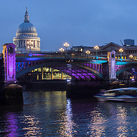 Buy canvas prints of London Bridge at dusk  by Julia Watkins