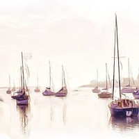 Buy canvas prints of Early Morning on the River Crouch  by Julia Watkins