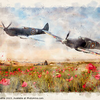 Buy canvas prints of Flying over poppy field by Geoff Beattie