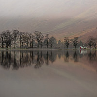 Buy canvas prints of Buttermere hut reflections by Geoff Beattie