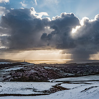 Buy canvas prints of Snow storm moving in to Ulverston, Cumbria by Geoff Beattie