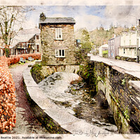 Buy canvas prints of The Bridge House, Ambleside, The Lake District, Cu by Geoff Beattie