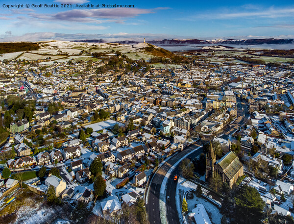 Ulverston town, Cumbria a birds eye view from abov Picture Board by Geoff Beattie