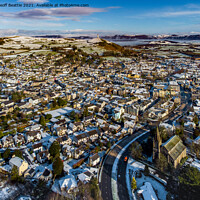 Buy canvas prints of Ulverston town, Cumbria a birds eye view from abov by Geoff Beattie
