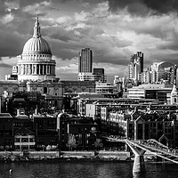 Buy canvas prints of St. Paul's Cathedral and Millennium Bridge, London by Alexandre Rotenberg