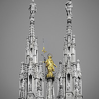 Buy canvas prints of Madonnina statue in Milan, Italy the patron saint  by Alexandre Rotenberg