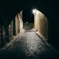 Buy canvas prints of Dark archway in Antibes, France by Alexandre Rotenberg