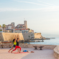 Buy canvas prints of Yoga in Antibes Cote d'Azur, France by Alexandre Rotenberg