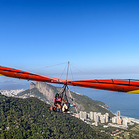 Buy canvas prints of Hang gliding in Rio de Janeiro, Brazil by Alexandre Rotenberg