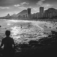 Buy canvas prints of Fine Art Copacabana Rio de Janeiro, Brazil by Alexandre Rotenberg