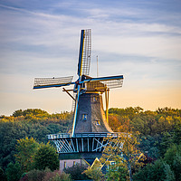 Buy canvas prints of Dutch Windmill at sunrise by Alexandre Rotenberg