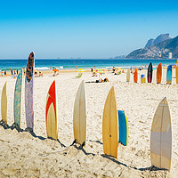Buy canvas prints of Surfboards in Ipanema by Alexandre Rotenberg