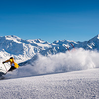 Buy canvas prints of Downhill Skiing by Alexandre Rotenberg