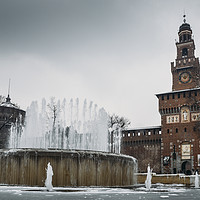 Buy canvas prints of Castello Sforzesco, Milan, Italy by Alexandre Rotenberg