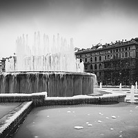 Buy canvas prints of Fountain in front of Sforza Castle by Alexandre Rotenberg