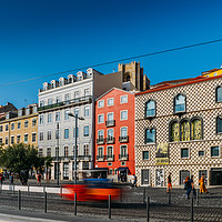 Buy canvas prints of Azulejo tiled buildings in Alfama, Lisbon by Alexandre Rotenberg