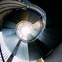 Buy canvas prints of Hypnotic spiral convoluted staircase by Alexandre Rotenberg
