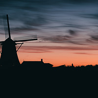Buy canvas prints of Windmill at sunset by Alexandre Rotenberg