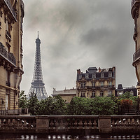 Buy canvas prints of Melancholic Eiffel Tower, Paris by Alexandre Rotenberg