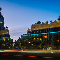 Buy canvas prints of Madrid, Spain long exposure by Alexandre Rotenberg