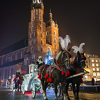 Buy canvas prints of Krakow Carriage Rides by Daniel Farrington