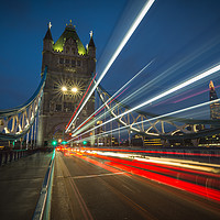 Buy canvas prints of Rush Hour on Tower Bridge by Daniel Farrington