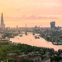 Buy canvas prints of London Skyline at Sunset. by Daniel Farrington